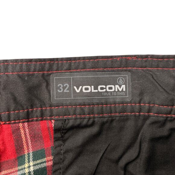 Volcom Ent Noa Deane Trousers Pants Mens Sz 32 X 28 Red Plaid Punk Grunge Band - Picture 7 of 8
